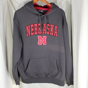 Stadium Athletics Nebraska Cornhuskers Pullover Hoodie -gray/red Size XL